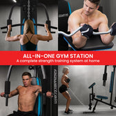 Powertrain JX-300 Multi Station Home Gym with 44kg Weight Stack, Curl Pad, Leg Extension and Pull-down Bar
