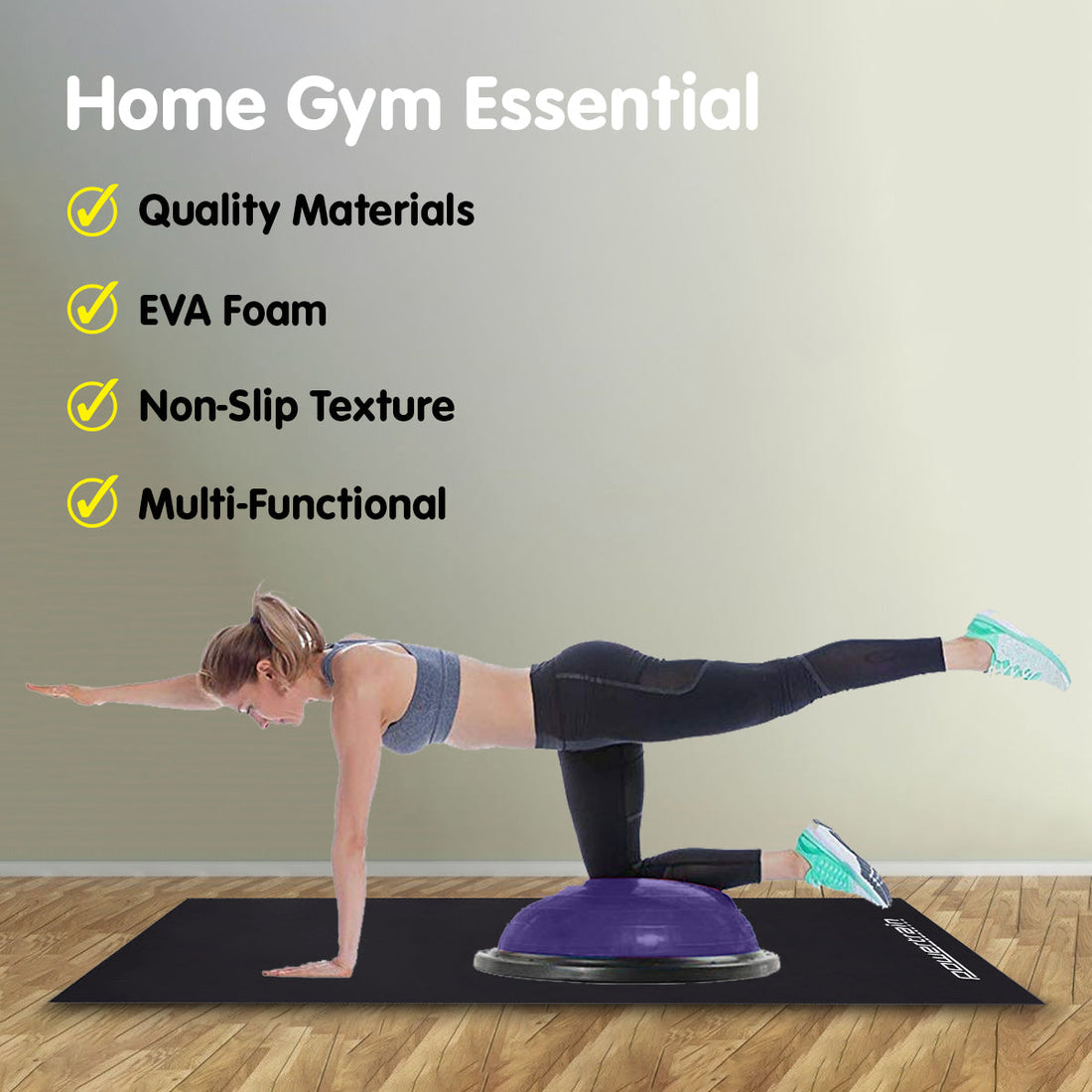 Powertrain 2m x 1m Exercise Equipment Mat