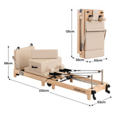 Powertrain Selina Wooden Folding Pilates Reformer (Beige)
