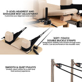 Powertrain Selina Wooden Folding Pilates Reformer (Beige)