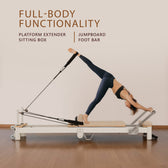 Powertrain Velora Aluminium Foldable Pilates Reformer (Beige)