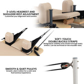 Powertrain Velora Aluminium Foldable Pilates Reformer (Beige)