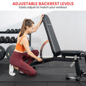 Powertrain Adjustable Workout Bench with Leg Attachment