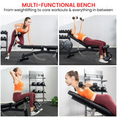 Powertrain Adjustable Workout Bench with Leg Attachment