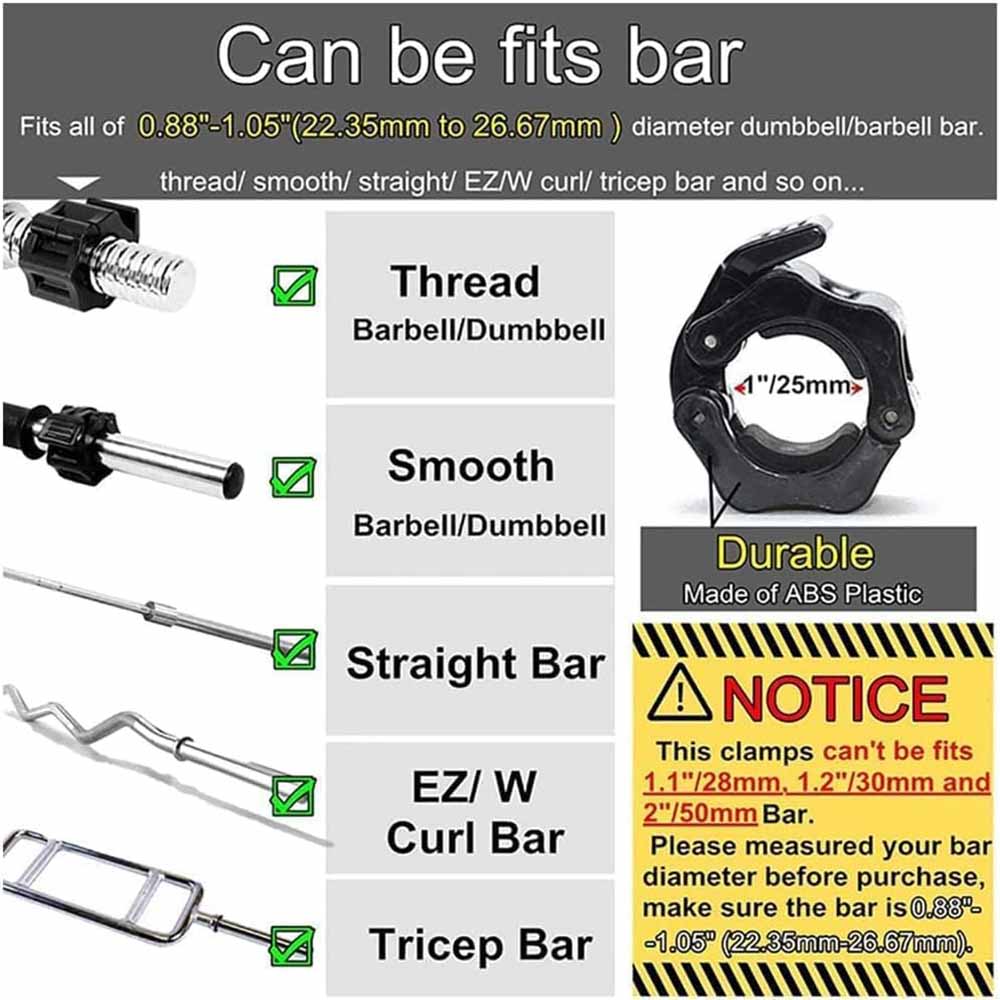 RTM 25mm Dumbbell Clamp Collars (Pair)