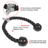 RTM Tricep Pulldown Rope Cable Machine Attachment