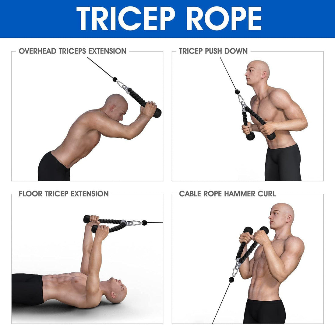 RTM Tricep Pulldown Rope Cable Machine Attachment