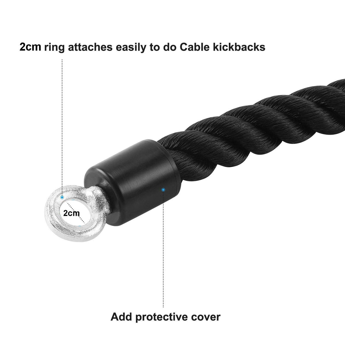 RTM Single Grip Tricep Pulldown Rope Cable Attachment
