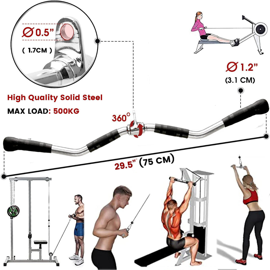 RTM 75cm EZ Pulldown Bar