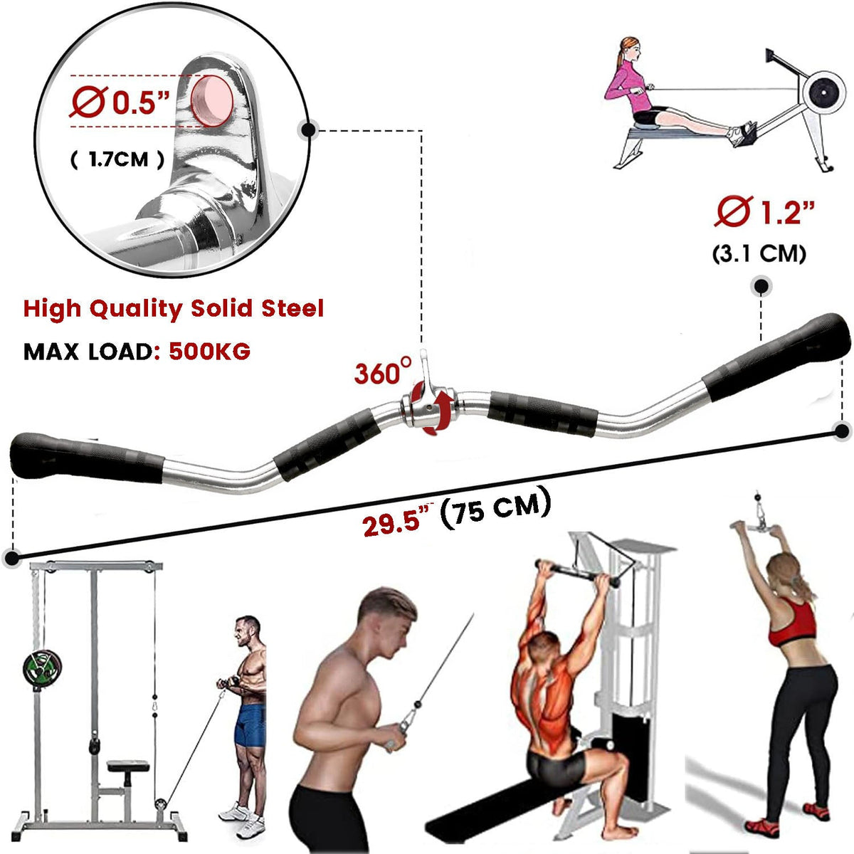 RTM 75cm EZ Pulldown Bar