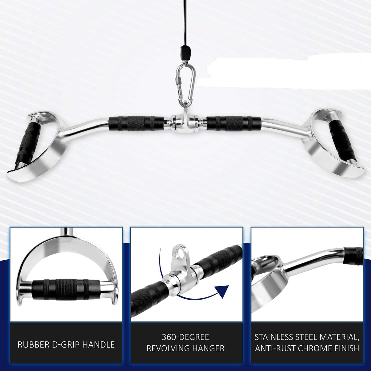 RTM 86cm Tricep Press Pulldown Bar