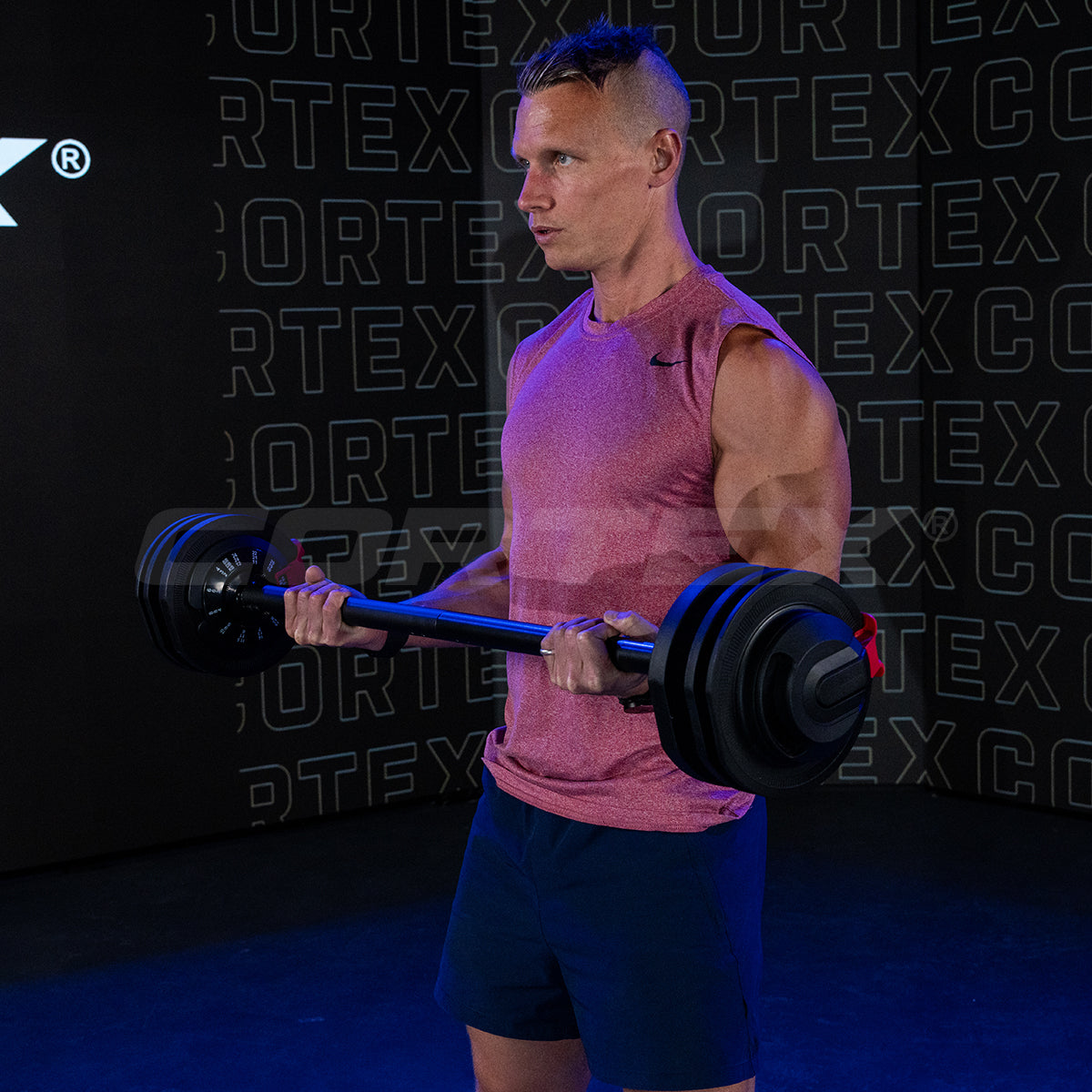 CORTEX Revolock V2 24kg Adjustable Steel All-in-One (Single) Dumbbell + Barbell + Kettlebell