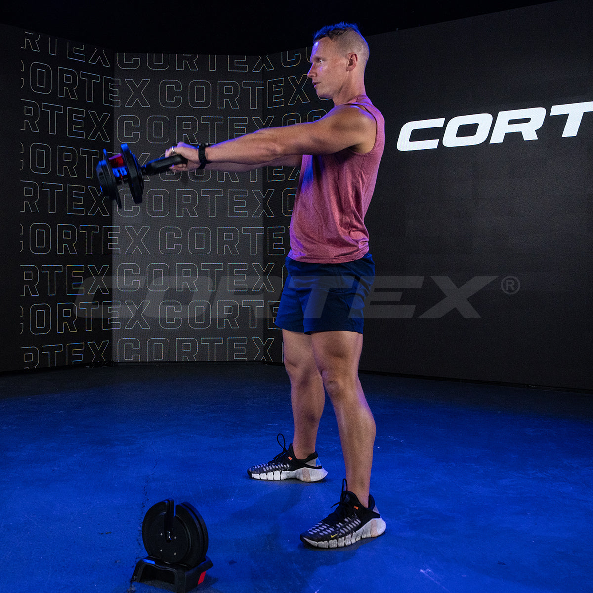 CORTEX Revolock V2 24kg Adjustable Steel All-in-One (Single) Dumbbell + Barbell + Kettlebell