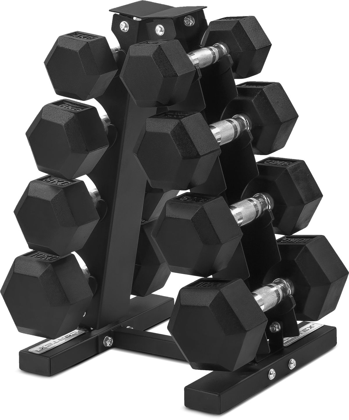 CORTEX Hex Dumbbell 56kg Set with Stand (4, 6, 8, 10kg Pairs)