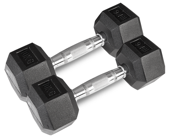 CORTEX Hex Dumbbell 56kg Set with Stand (4, 6, 8, 10kg Pairs)