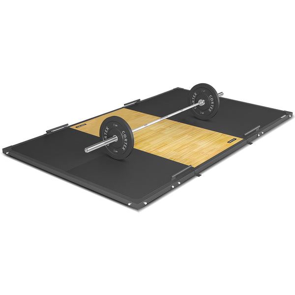 CORTEX 3m x 2m 50mm Weightlifting Platform with Dual Density Mats Fram ...