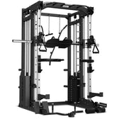 CORTEX SM-25 6-In-1 Power Rack With Smith & Cable Machine Package (Set D) with BN-9 Bench + 130kg Olympic Bumper Weight Plate & Barbell Package