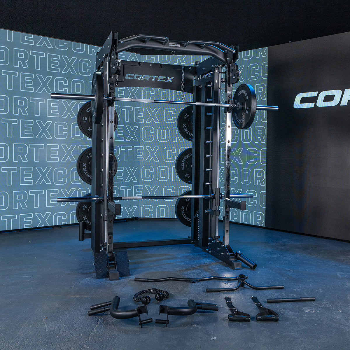 Corex Machine CORTEX SM26 Multi Gym (Dual Stack Functional Trainer, Smith Machine, H ...