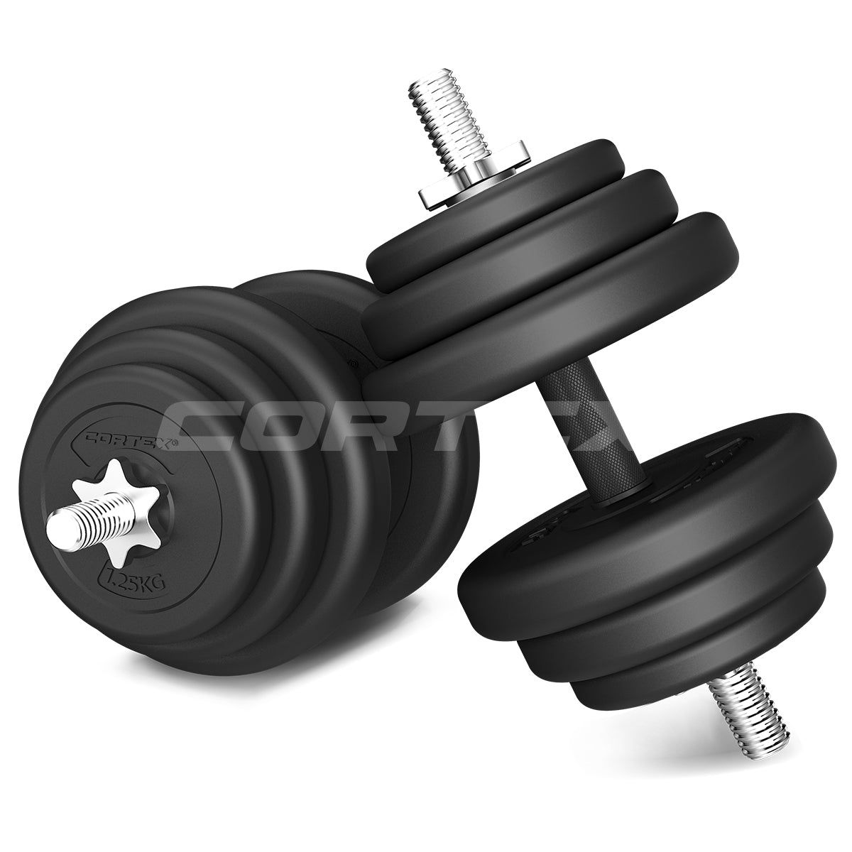 CORTEX 85kg EnduraShell Barbell &amp; Dumbbell Weight Set