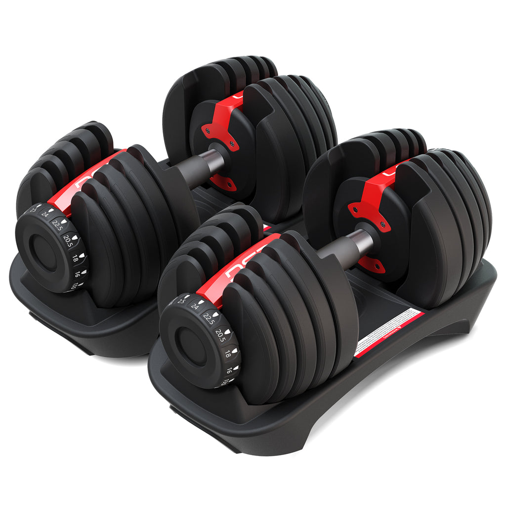 LSG Adjustable Dumbbells 2.5kg-24kg (Pairs) with Dumbbell Stand