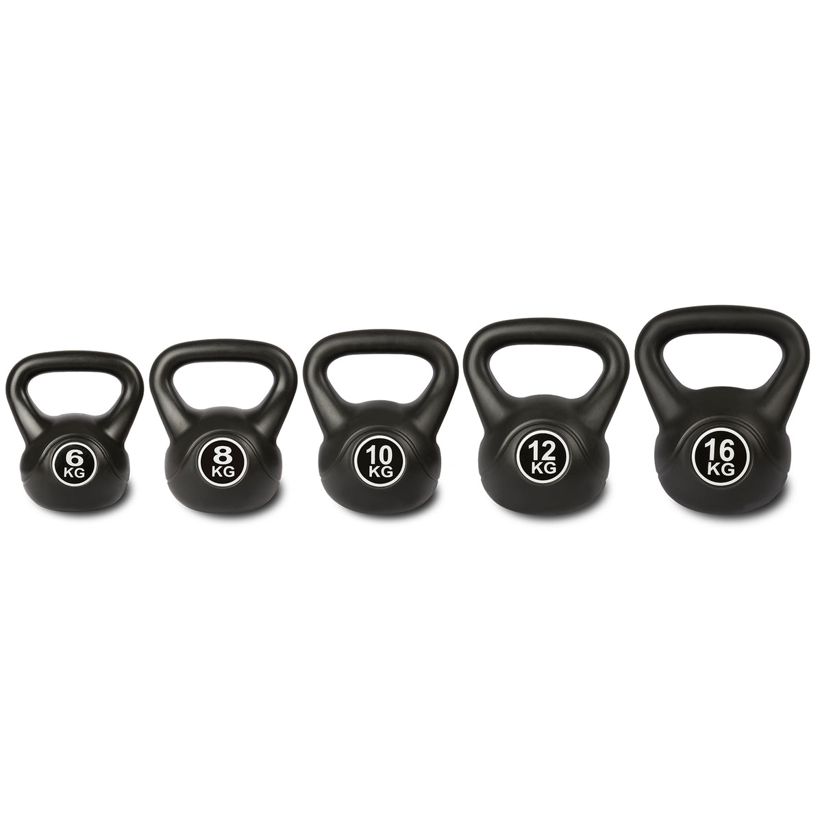 CORTEX Standard Kettlebells - Set of 5 (6, 8, 10, 12, 16 kg)