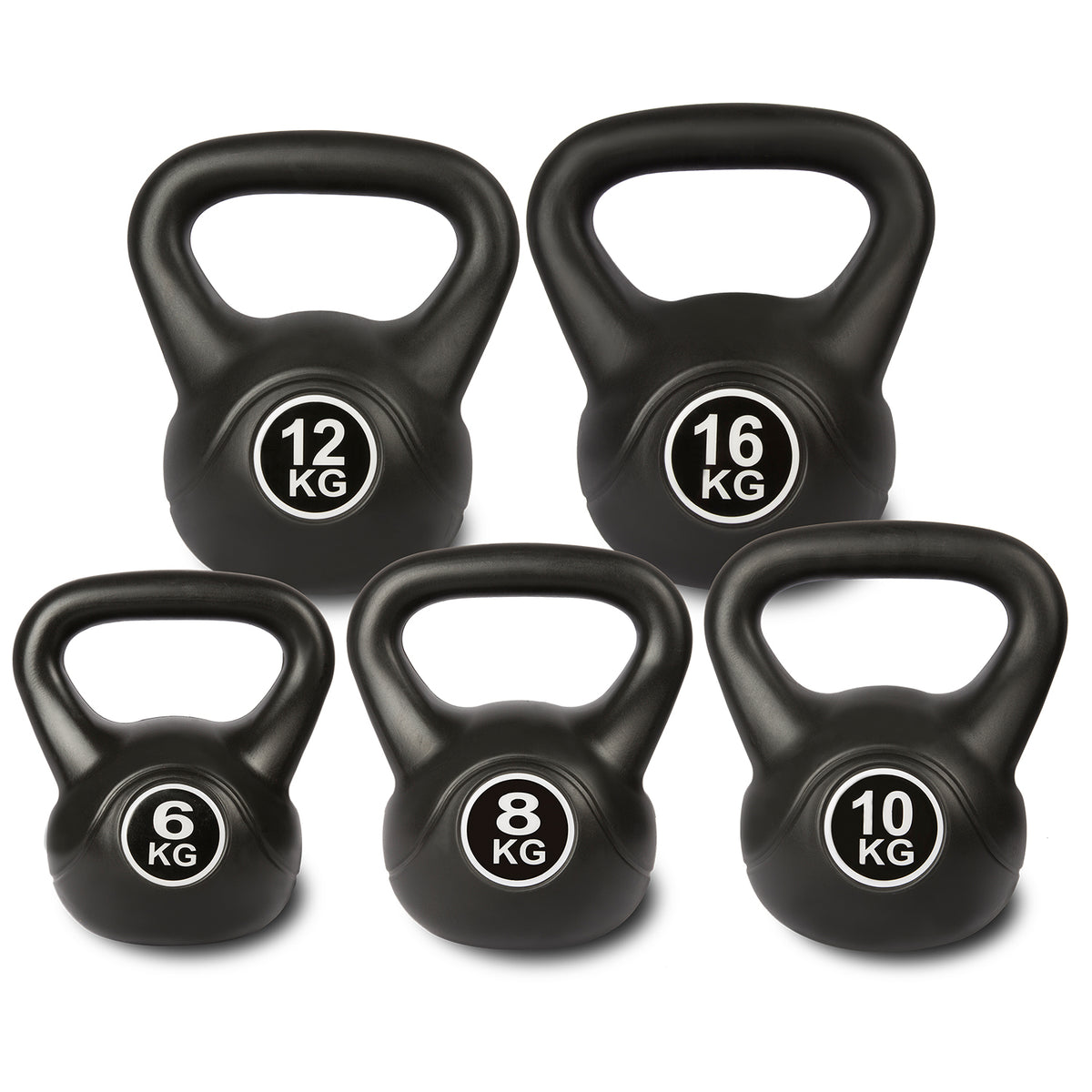 CORTEX Standard Kettlebells - Set of 5 (6, 8, 10, 12, 16 kg)