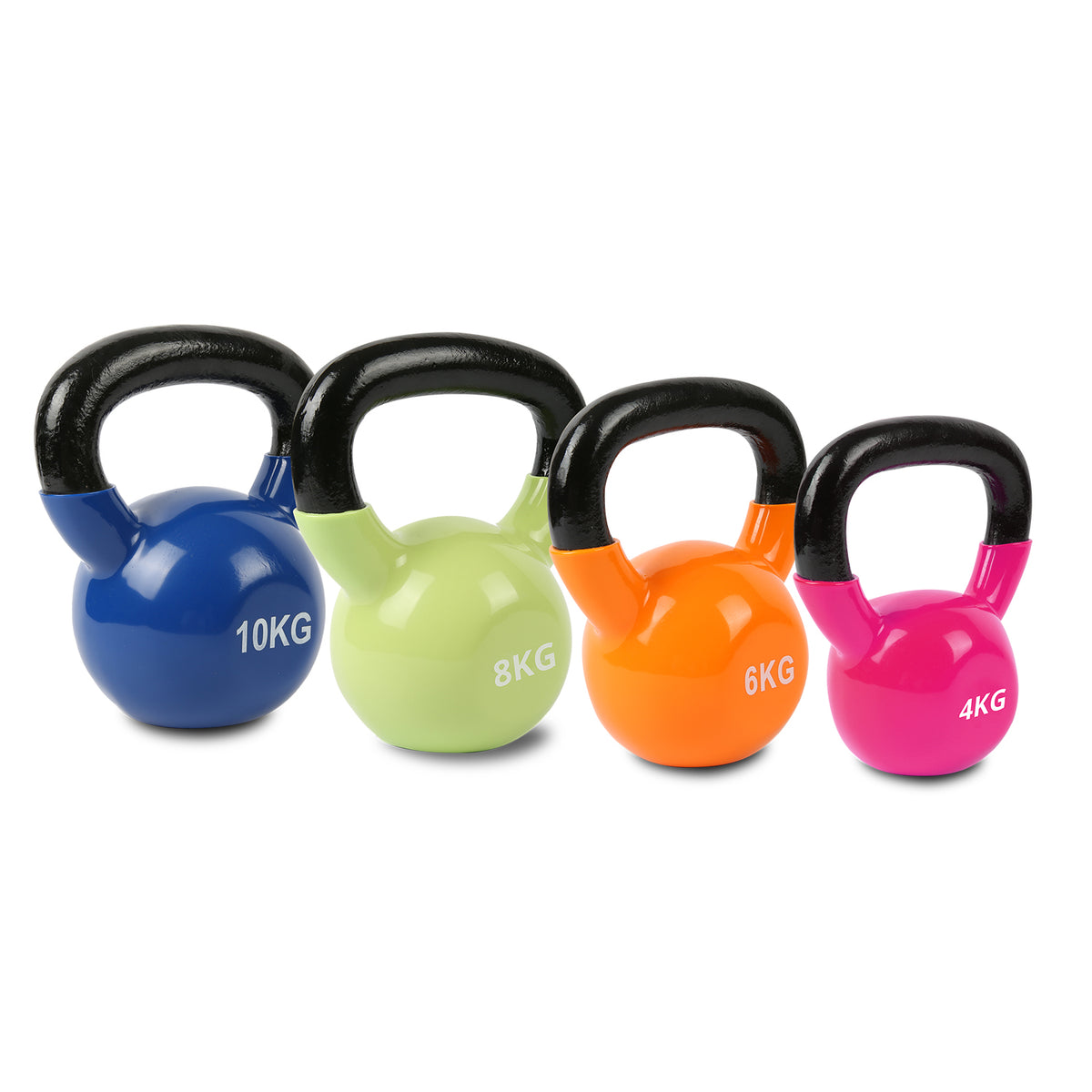 CORTEX Vinyl Kettlebells - Set of 5 (4, 6, 8, 10, 12 kg)