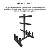 RTM Olympic Weight Tree Bar Rack Holder Storage