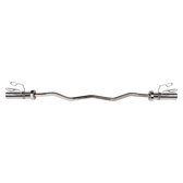 RTM Chrome Olympic EZ Curl Barbell with Spring Collars