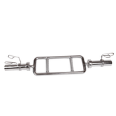 RTM Chrome Olympic Tricep Barbell with Spring Collars