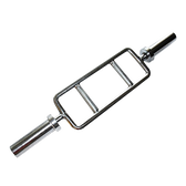 RTM Chrome Olympic Tricep Barbell with Spring Collars