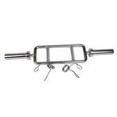 RTM Chrome Olympic Tricep Barbell with Spring Collars