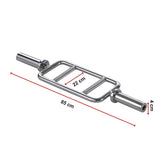RTM Chrome Olympic Tricep Barbell with Spring Collars