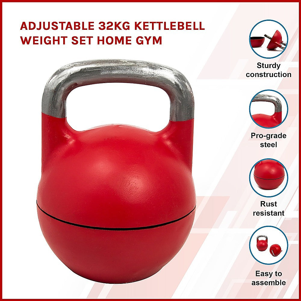 RTM Adjustable 32KG Kettlebell