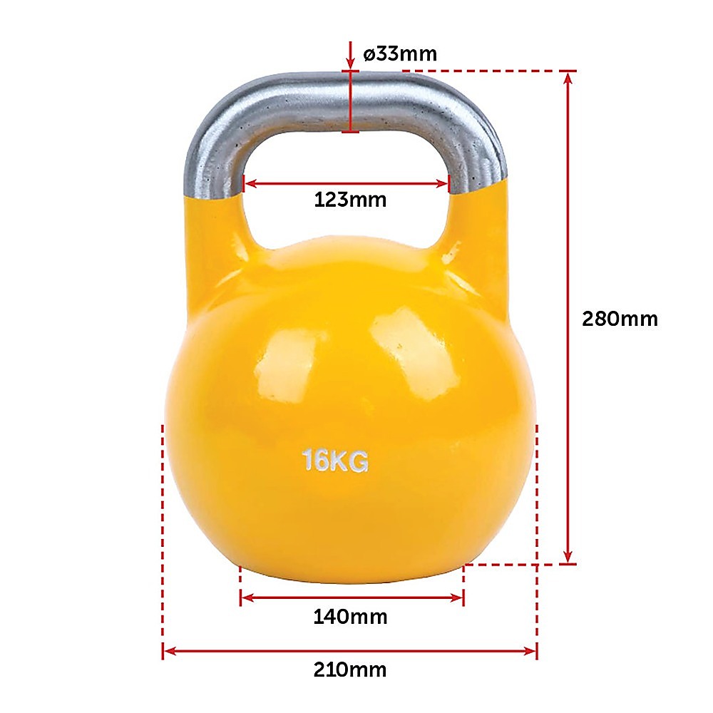 RTM 8KG, 12KG, 16KG Pro-Grade Steel Kettlebell Set