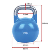 RTM 8KG, 12KG, 16KG Pro-Grade Steel Kettlebell Set