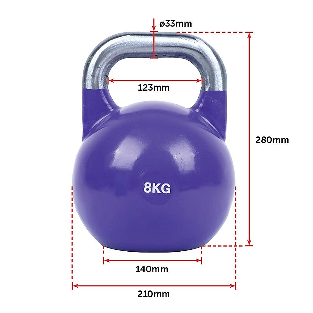 RTM 8KG, 12KG, 16KG Pro-Grade Steel Kettlebell Set