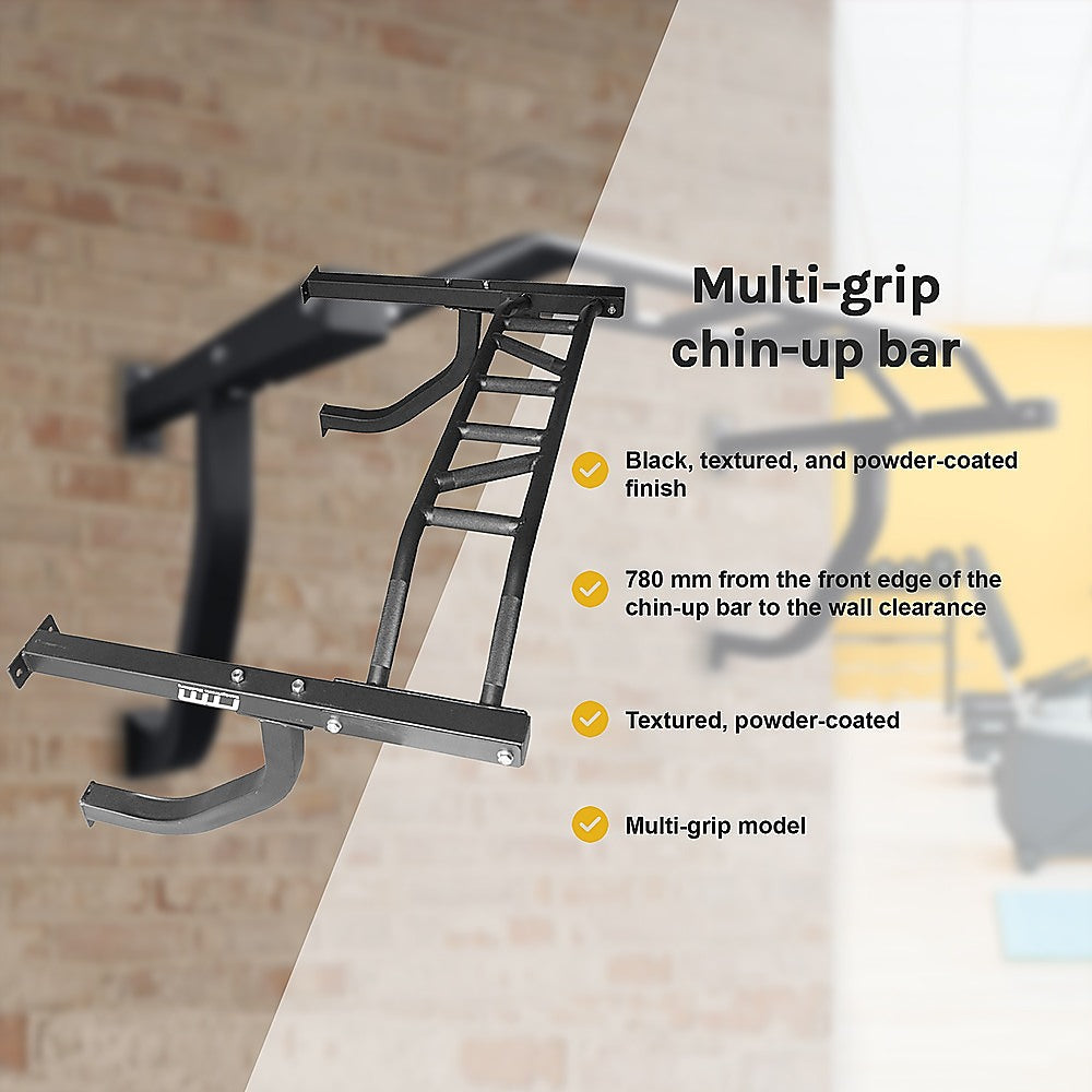 RTM Wall-Mounted Multi-Grip Chin Up Bar