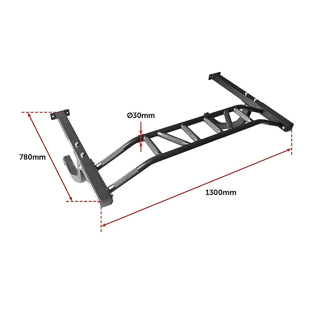 RTM Wall-Mounted Multi-Grip Chin Up Bar