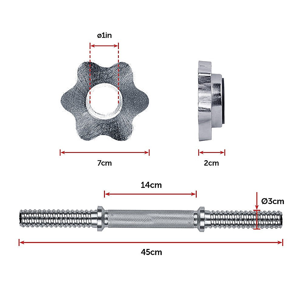 RTM 20kg Adjustable Dumbbells (Pair)