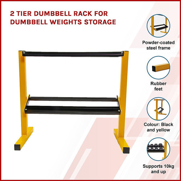 RTM 2-Tier Dumbbell Rack - Cardio Online Superstore