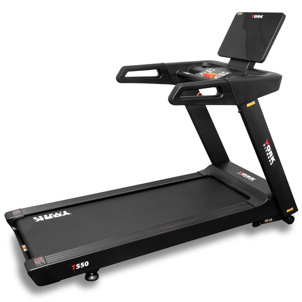York T550 treadmill with digital display and sturdy design for home workouts