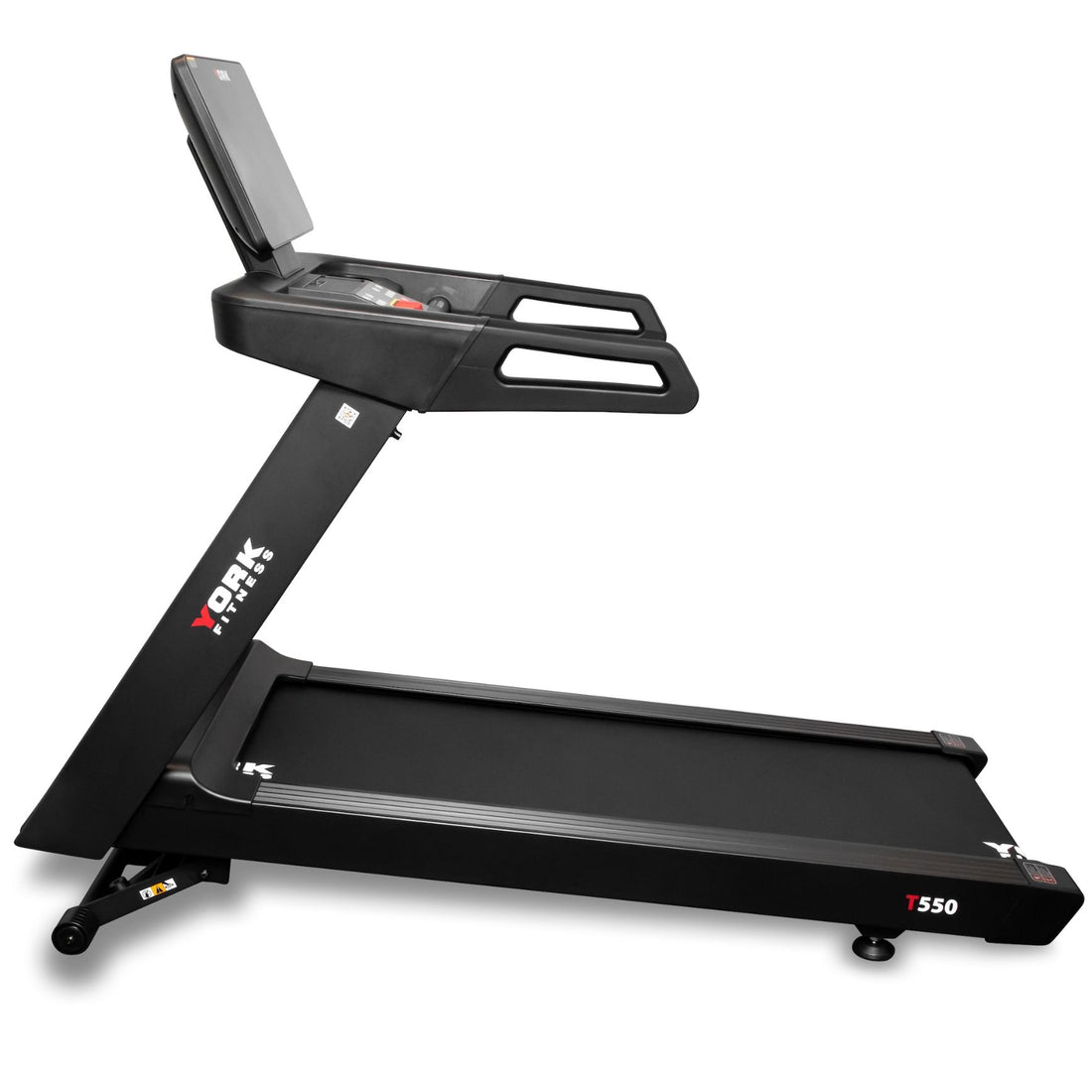 York Fitness Delta T550 Treadmill left side incline view