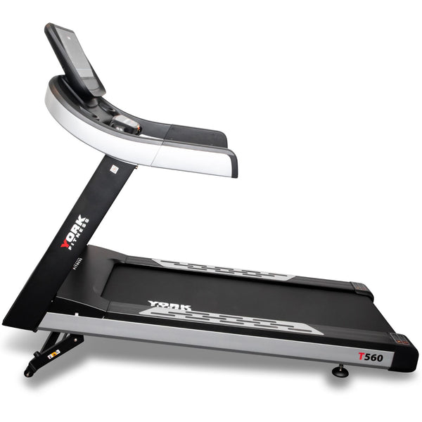 York T560 treadmill with digital display in a modern gym setting
