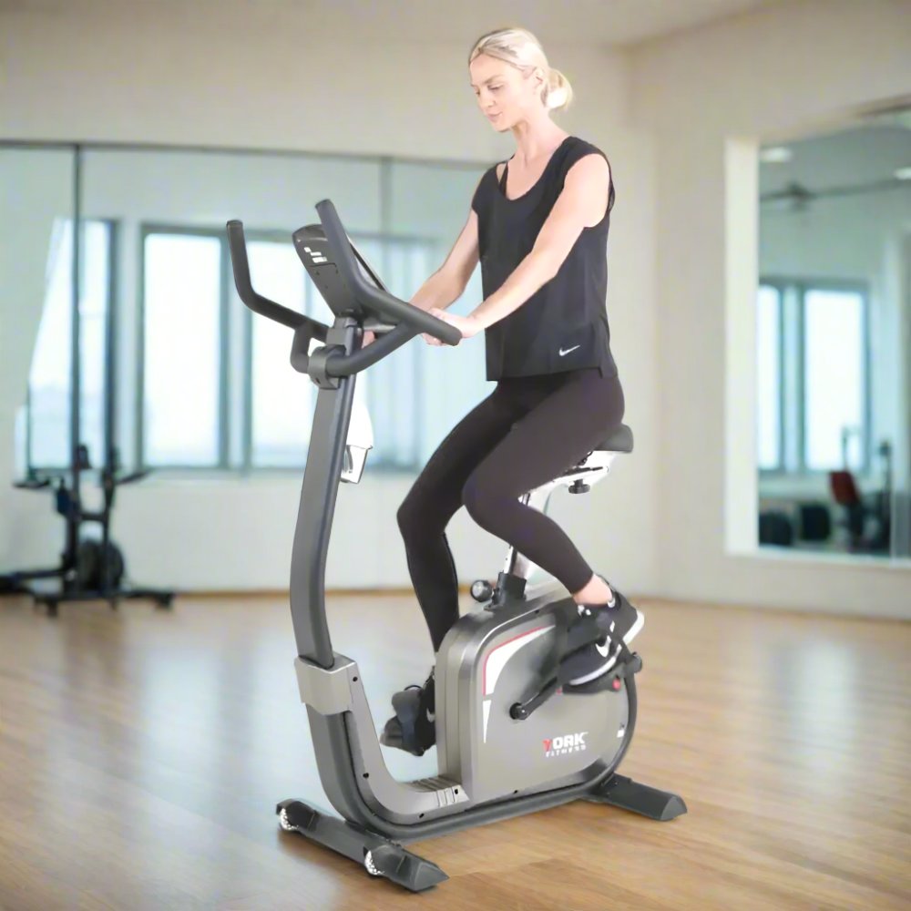 York LC-UB Exercise Bike with person riding