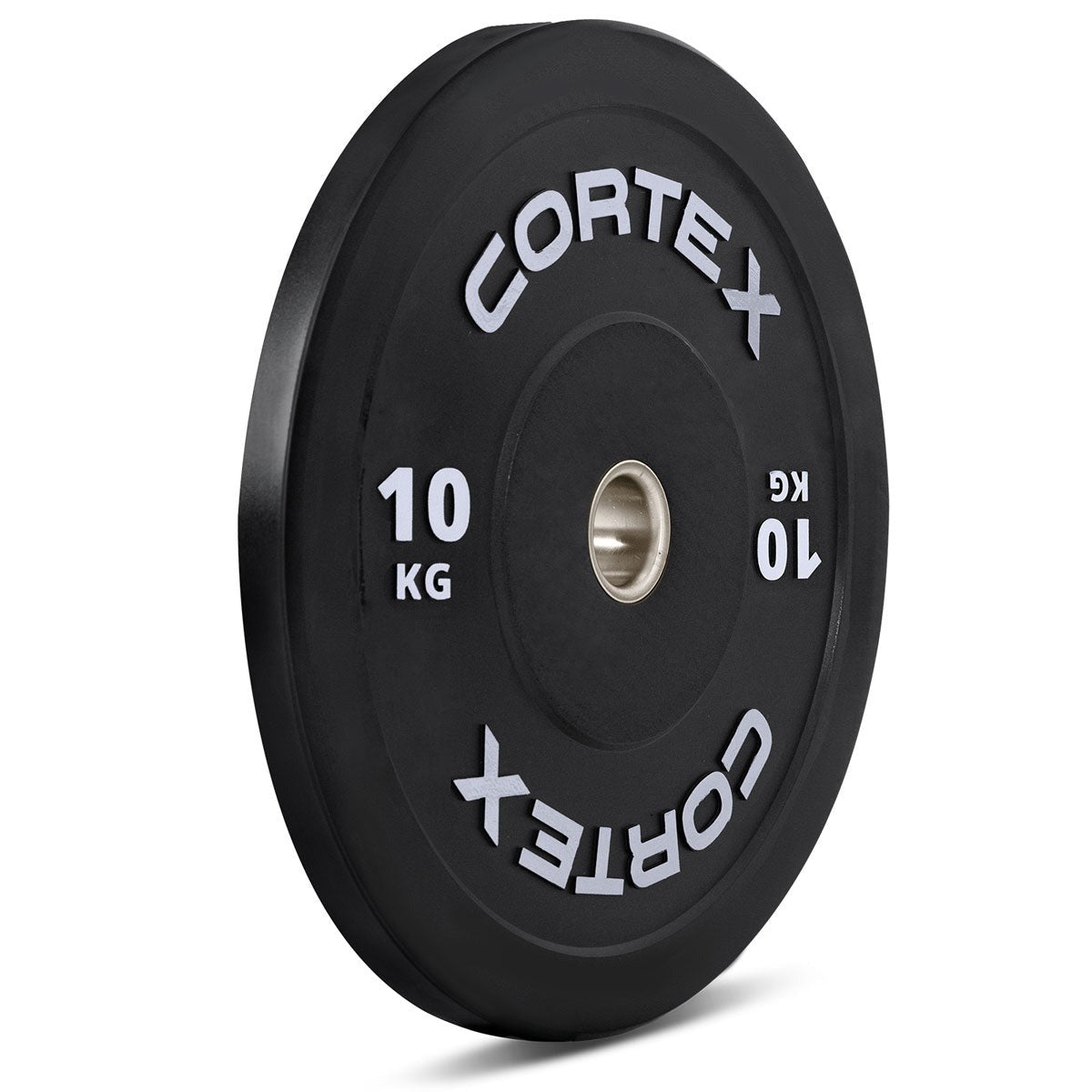Cortex 10kg Black Series V3 Bumper Plates, durable and high-quality rubber design ideal for Olympic weightlifting and home gym workouts.
