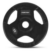 Cortex 10kg Tri-Grip V2 Rubber Olympic Plates (2 Pack)
