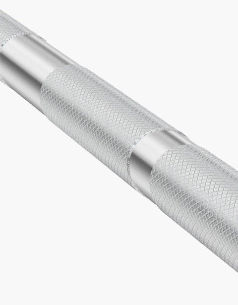 Cortex 120kg Black Series V3 Bumper Plate Set Incl. SPARTAN205 Hard Chrome 7ft 20kg Olympic Barbell - barbell knurling