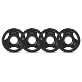 Cortex 145kg Tri-Grip V2 50mm Rubber Olympic Plate Set Incl. SPARTAN100 20kg Olympic Barbell + Olympic Dumbbell Handles + Lockjaw Collars