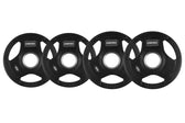 Cortex 145kg Tri-Grip V2 50mm Rubber Olympic Plate Set Incl. SPARTAN100 20kg Olympic Barbell + Olympic Dumbbell Handles + Lockjaw Collars